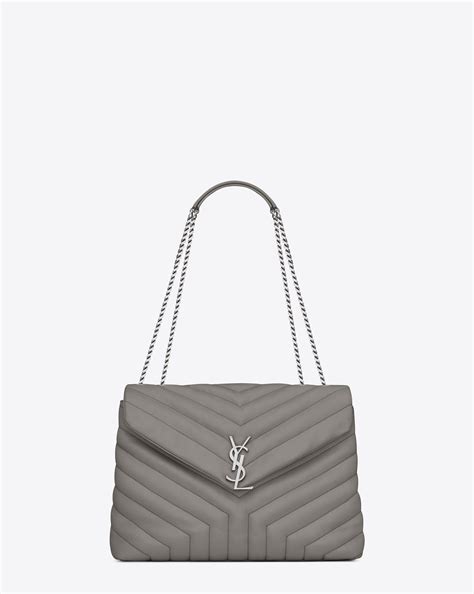 pearl grey loulou ysl bag|ysl loulou bags.